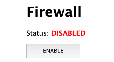 firewall disabled